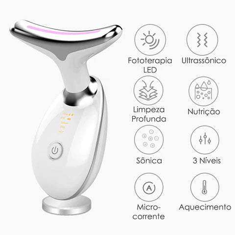 Massageador Facial com Fototerapia Anti-Rugas - Arquitetura da Saúde