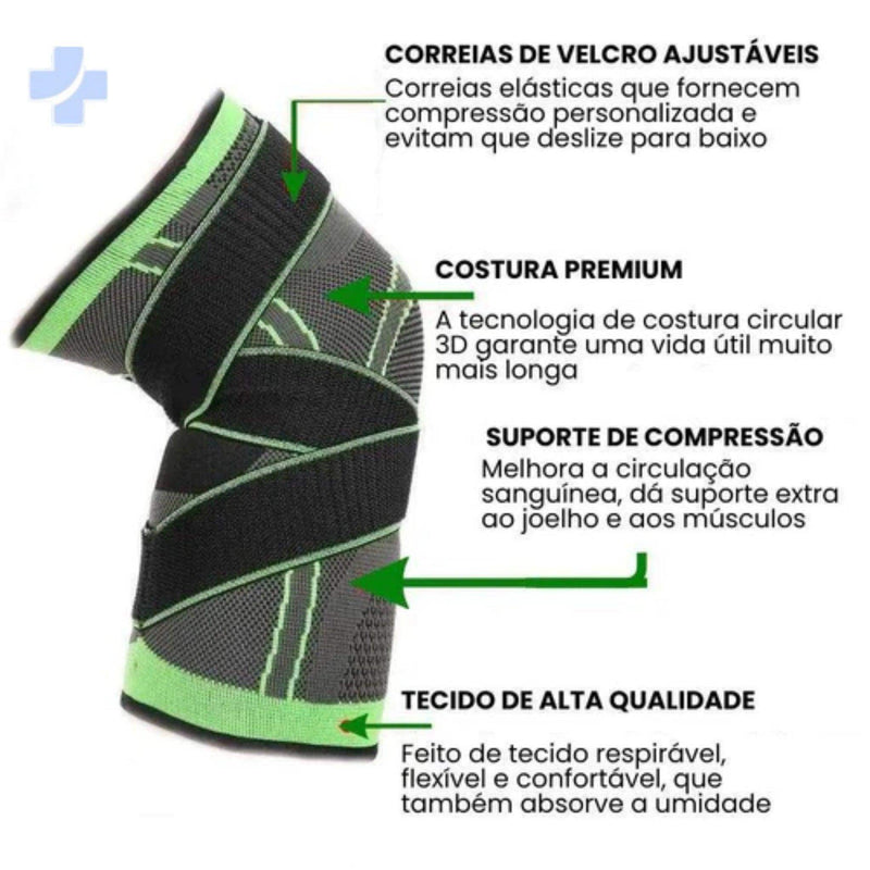 Joelheira de Alta Compressão Com Velcro - Arquitetura da Saúde