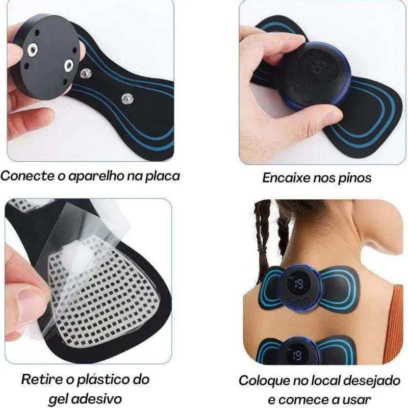MINI Massageador Elétrico e Portátil para Alívio Muscular - Arquitetura da Saúde