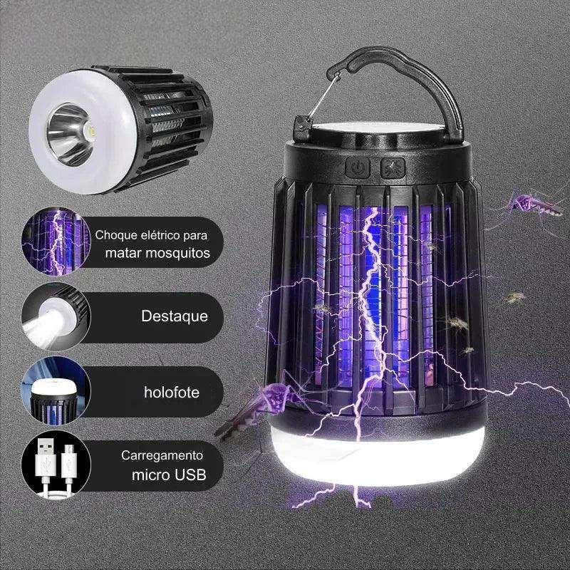 Mata Insetos Elétrico - Lâmpada Com Carregamento Solar Bright Trap - Arquitetura da Saúde