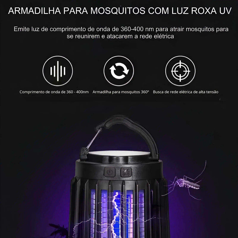 Mata Insetos Elétrico - Lâmpada Com Carregamento Solar Bright Trap - Arquitetura da Saúde