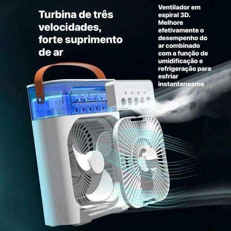 Mini Ventilador e Umidificador Portátil 3 em 1 Fresh Wind - Arquitetura da Saúde