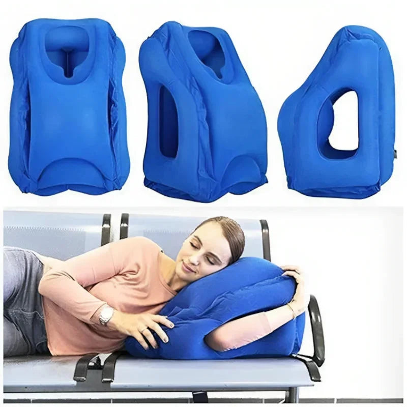 Travesseiro Inflável Ergonômico para Viagem