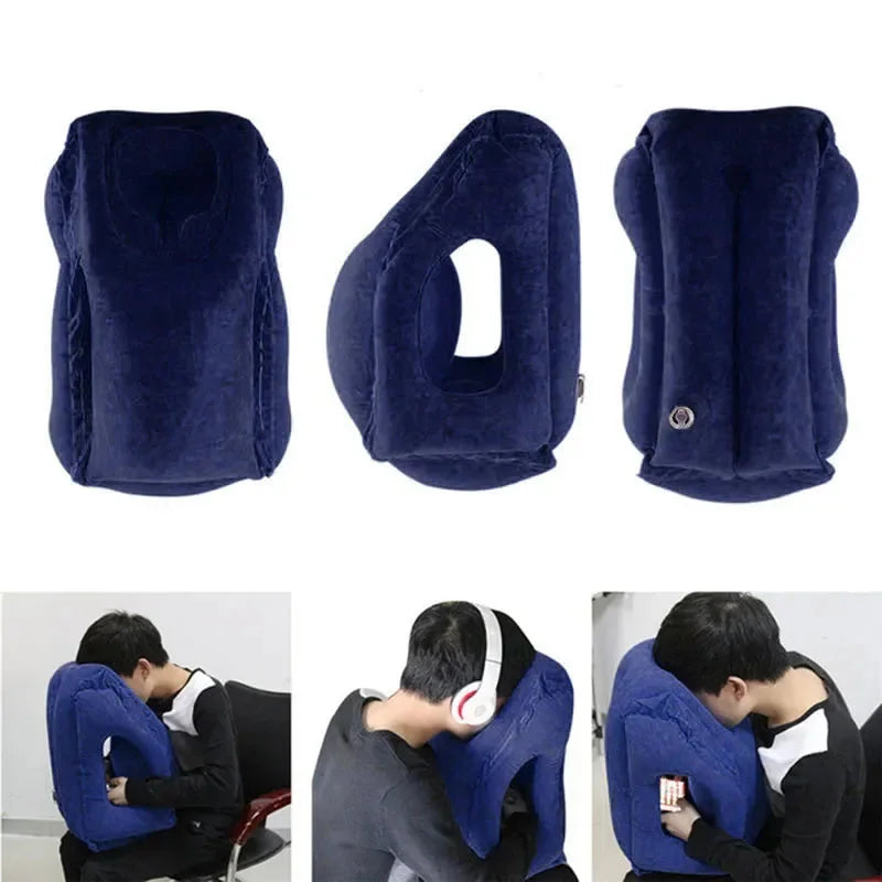 Travesseiro Inflável Ergonômico para Viagem