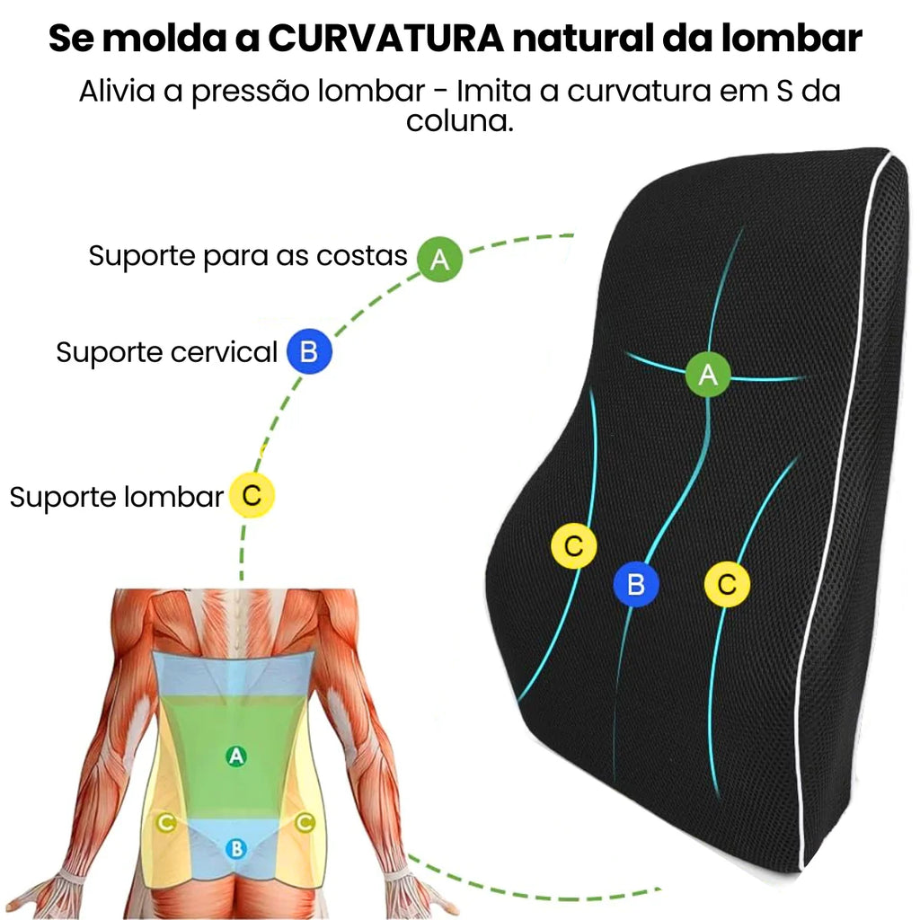 Almofada Ajustável Lombar para Dores e Postura