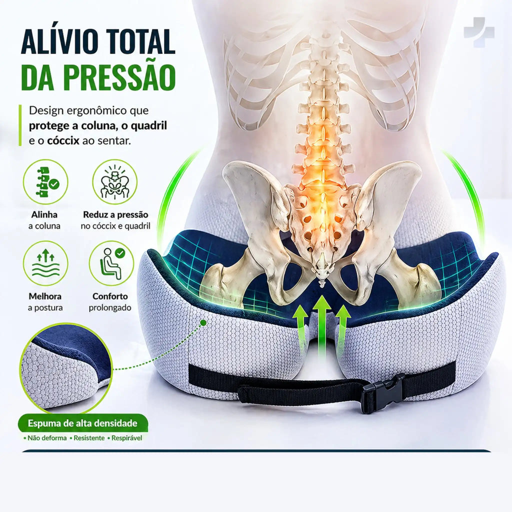 Almofada de Assento Ortopédico para Cóccix