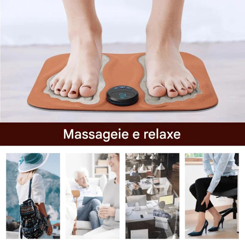 Almofada de Massagem Inteligente para Pés - Relaxamento e Circulação