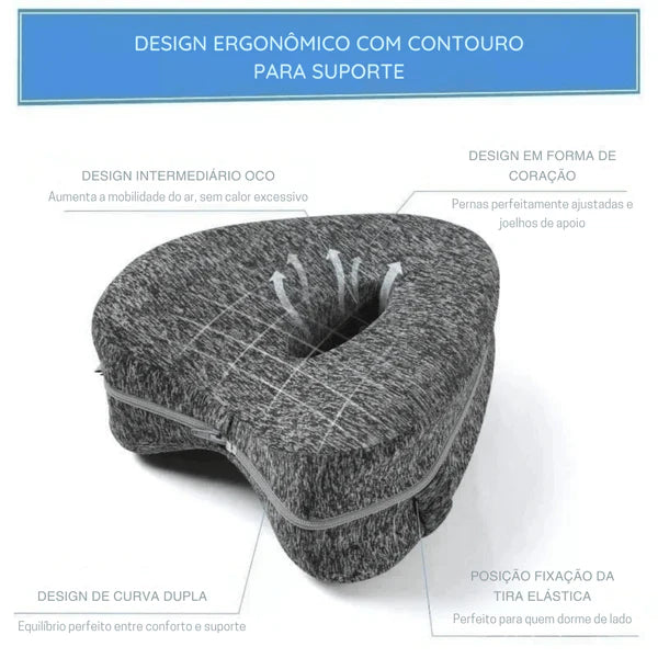 Almofada Ortopédica de Espuma de Memória para Pernas e Joelhos