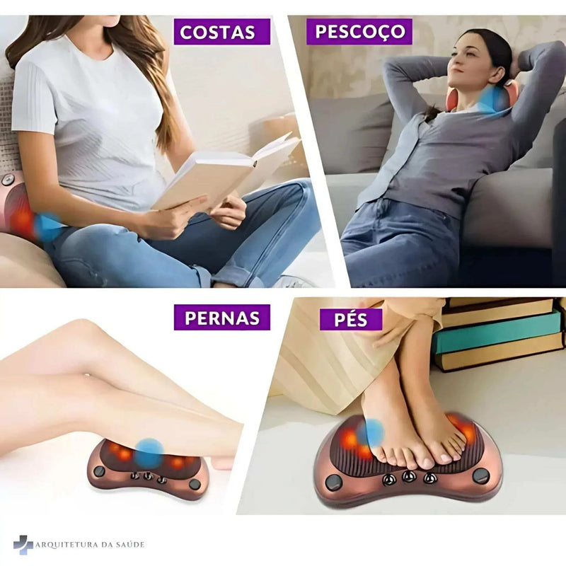 Almofada Massageadora Shiatsu Com Infravermelho - Arquitetura da Saúde