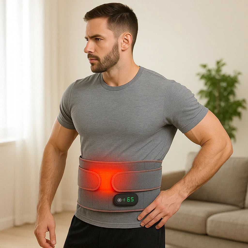 Massageador Lombar Recarregável - Compressa Quente - Arquitetura da Saúde