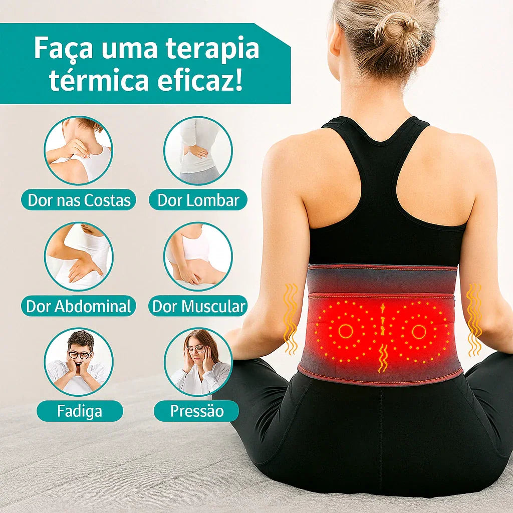 Massageador Lombar Recarregável - Compressa Quente - Arquitetura da Saúde