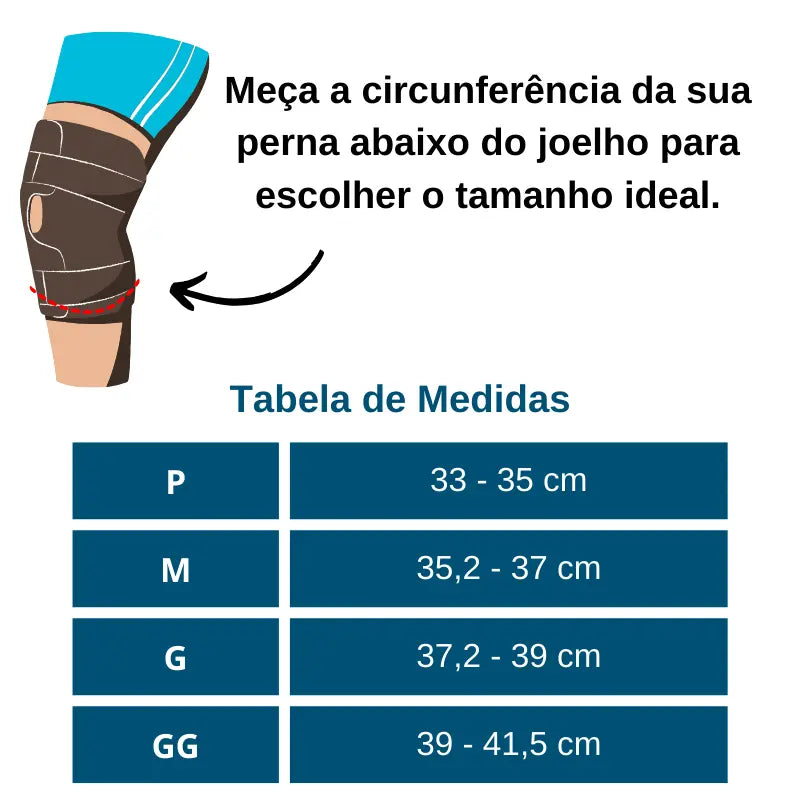 Joelheira Ortopédica Articulada com Anel Patelar