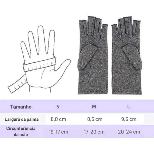 Luva de Compressão para Alívio de Dor na Mão e Articulação