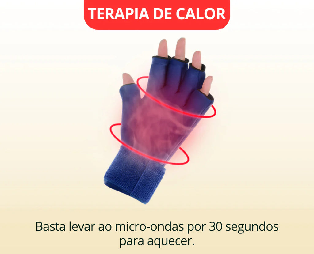Luva em Gel contra Dores nas Mãos Terapia de Frio ou Calor