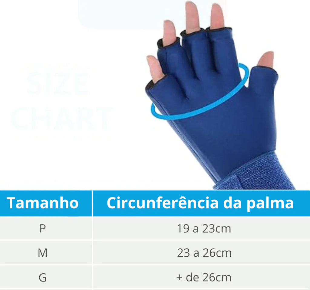 Luva em Gel contra Dores nas Mãos Terapia de Frio ou Calor