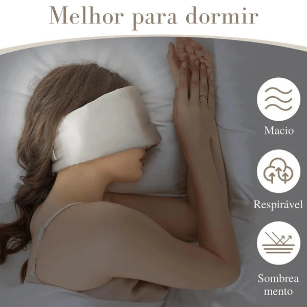 Máscara de Sono Seda 100% Mulberry para Bloqueio de Luz