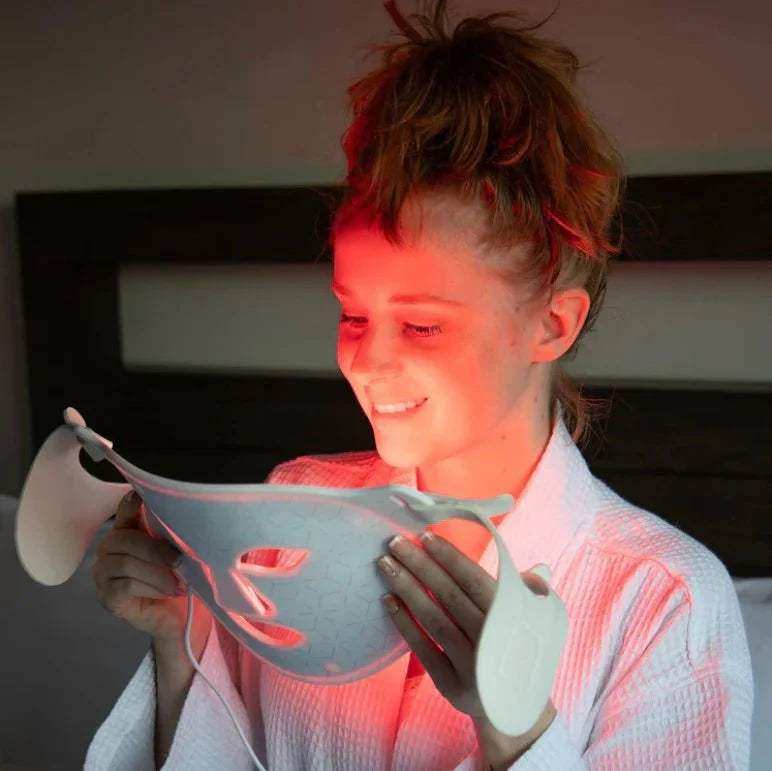 Máscara Facial de Terapia de Luz LED - Arquitetura da Saúde