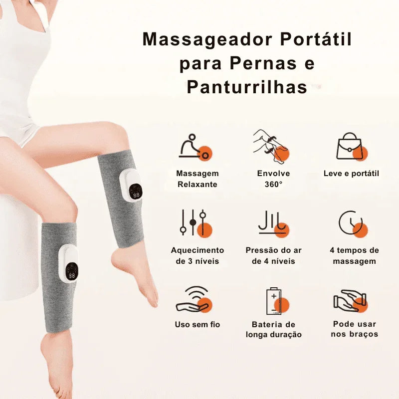 Massageador Elétrico com Aquecimento para Perna e Panturrilha - Arquitetura da Saúde