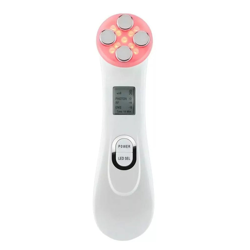 Massageador Facial Com Radiofrequência E Luz LED 5 Em 1