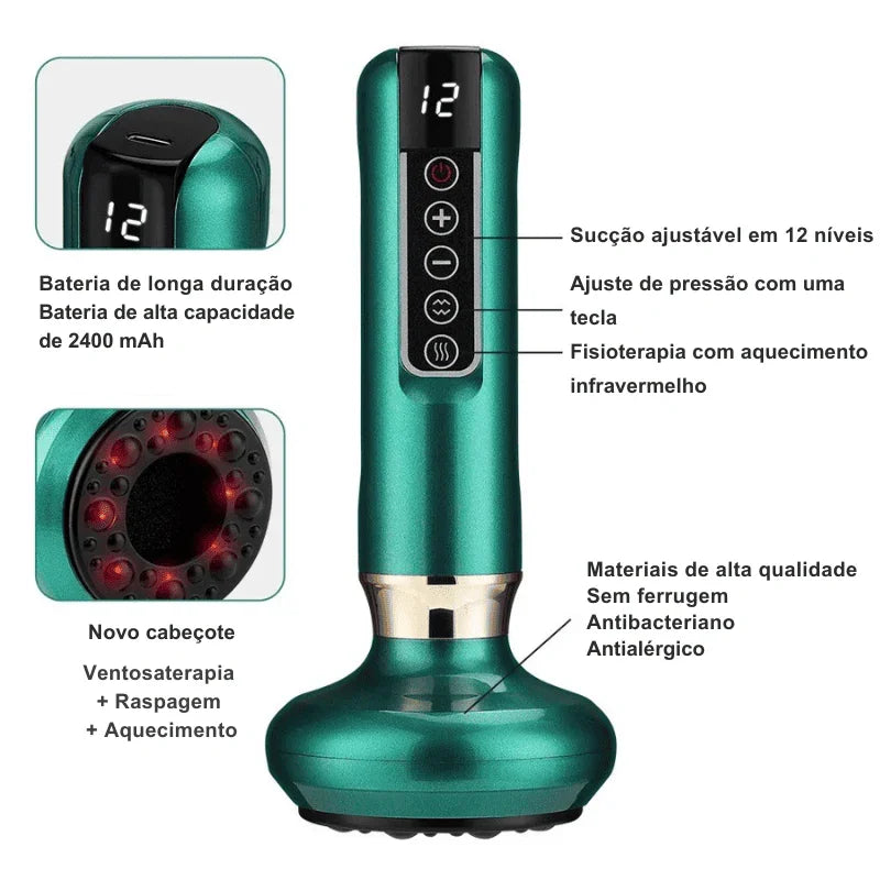 Massageador Inteligente com Aquecimento Infravermelho e Pressão
