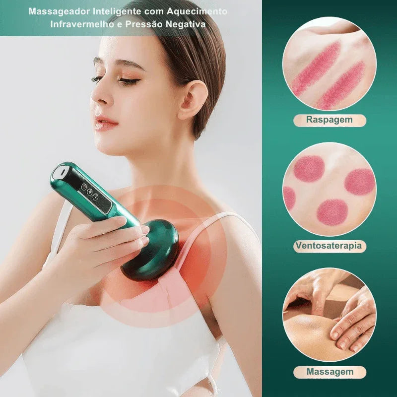 Massageador Inteligente com Aquecimento Infravermelho e Pressão