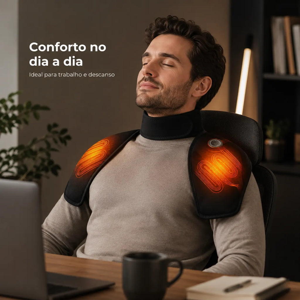 Massageador para Pescoço e Ombros com Aquecimento