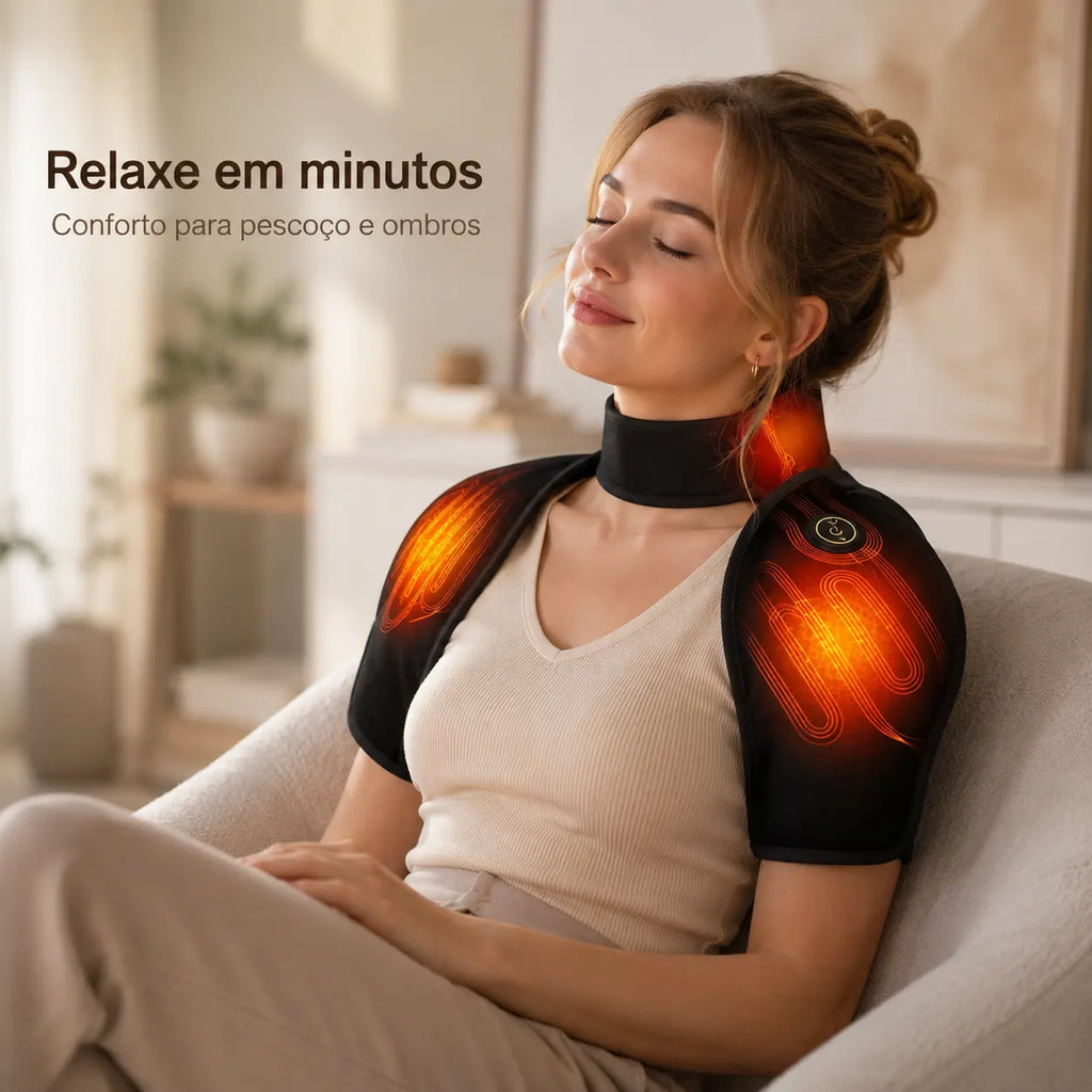 Massageador para Pescoço e Ombros com Aquecimento