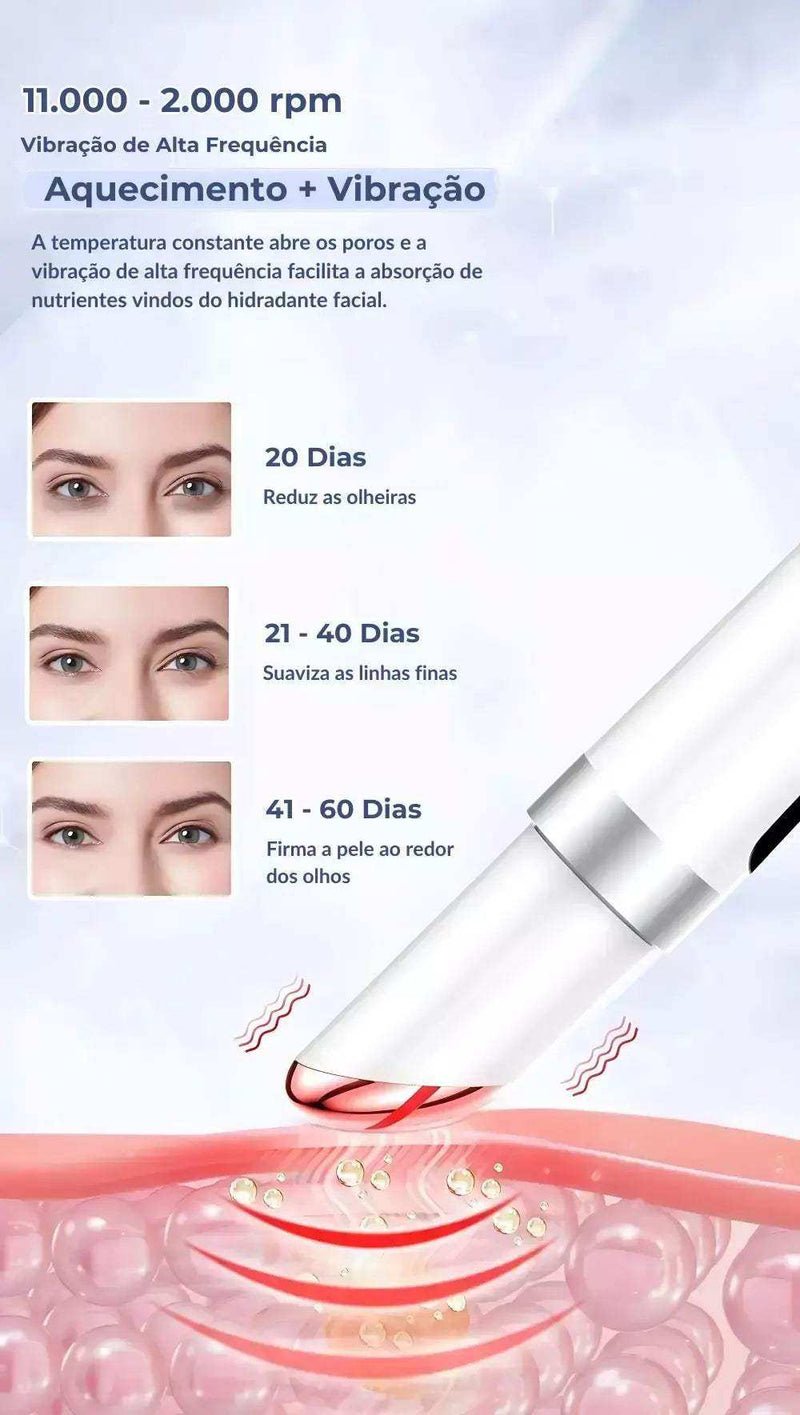 Massageador Facial Clareador de Olheiras - Arquitetura da Saúde