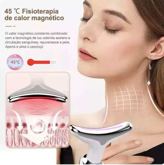 Massageador Facial com Fototerapia Anti-Rugas - Arquitetura da Saúde