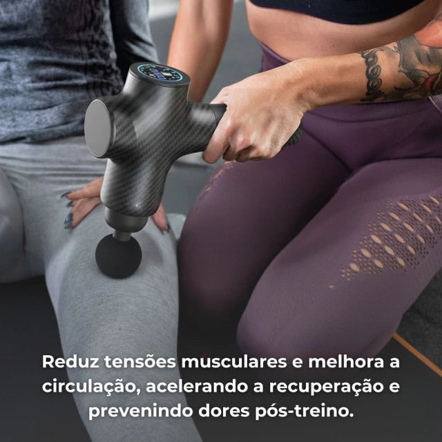 Pistola Massageadora Portátil Com Maleta