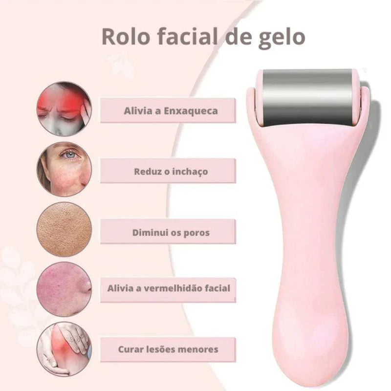 Rolo De Gelo De Aço Inoxidável Para SkinCare - Arquitetura da Saúde