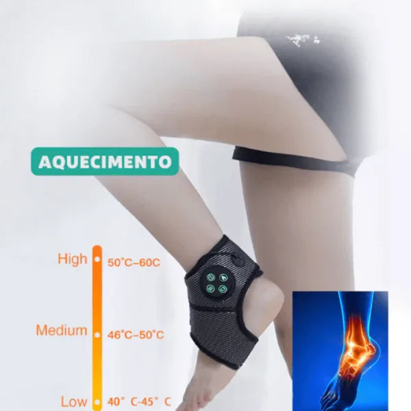 Tornozeleira Ortopédica Massageadora Terapia Para Pés e Tornozelos