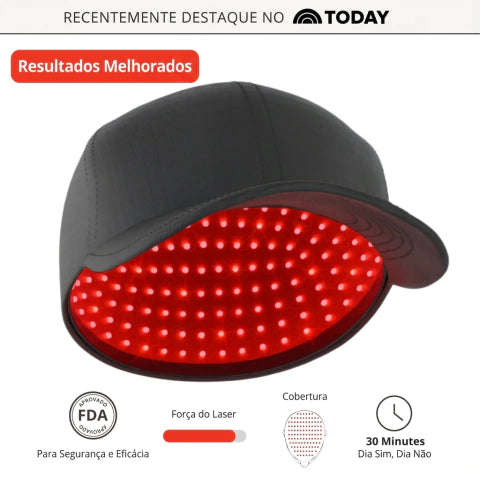 Boné Infravermelho para Tratamento de Calvície Areata